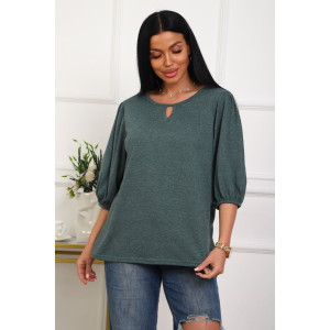 Туника женская №29541 кулирка (р-ры: 50-60) зеленый Туника женская №29541 кулирка (р-ры: 50-60) зеленый