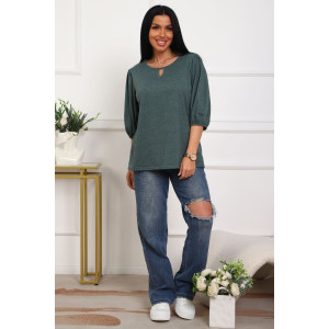 Туника женская №29541 кулирка (р-ры: 50-60) зеленый Туника женская №29541 кулирка (р-ры: 50-60) зеленый