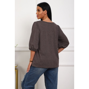 Туника женская №29541 кулирка (р-ры: 50-60) коричневый Туника женская №29541 кулирка (р-ры: 50-60) коричневый