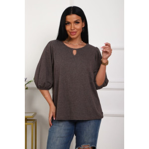 Туника женская №29541 кулирка (р-ры: 50-60) коричневый Туника женская №29541 кулирка (р-ры: 50-60) коричневый