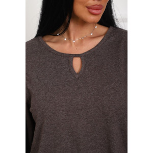 Туника женская №29541 кулирка (р-ры: 50-60) коричневый Туника женская №29541 кулирка (р-ры: 50-60) коричневый