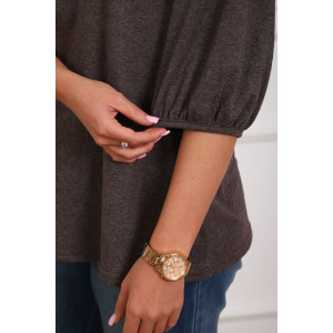 Туника женская №29541 кулирка (р-ры: 50-60) коричневый Туника женская №29541 кулирка (р-ры: 50-60) коричневый