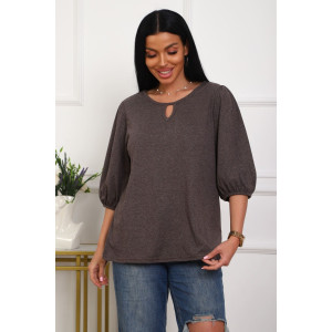 Туника женская №29541 кулирка (р-ры: 50-60) коричневый Туника женская №29541 кулирка (р-ры: 50-60) коричневый