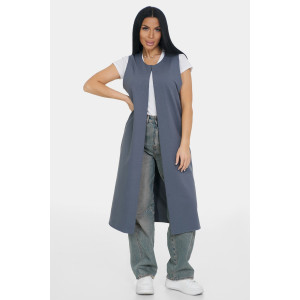 Жилет женский "Стиль" футер 2-х нитка (р-ры: 50-64) серый Жилет женский "Стиль" футер 2-х нитка (р-ры: 50-64) серый