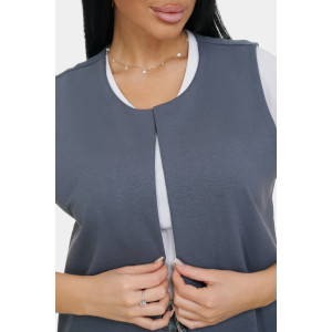 Жилет женский "Стиль" футер 2-х нитка (р-ры: 50-64) серый Жилет женский "Стиль" футер 2-х нитка (р-ры: 50-64) серый