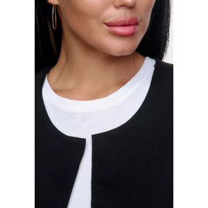 Жилет женский "Стиль" футер 2-х нитка (р-ры: 50-64) черный Жилет женский "Стиль" футер 2-х нитка (р-ры: 50-64) черный