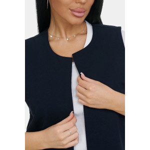 Жилет женский "Стиль" футер 2-х нитка (р-ры: 50-64) индиго Жилет женский "Стиль" футер 2-х нитка (р-ры: 50-64) индиго