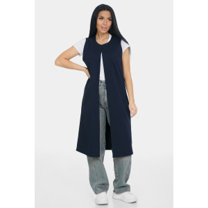 Жилет женский "Стиль" футер 2-х нитка (р-ры: 50-64) индиго Жилет женский "Стиль" футер 2-х нитка (р-ры: 50-64) индиго