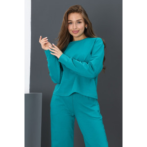 Свитшот женский С-01 футер с лайкрой 2-х нитка (р-ры: 42-62) изумрудный Свитшот женский С-01 футер с лайкрой 2-х нитка (р-ры: 42-62) изумрудный