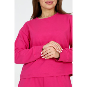 Свитшот женский С-01 футер с лайкрой 2-х нитка (р-ры: 42-62) розовый Свитшот женский С-01 футер с лайкрой 2-х нитка (р-ры: 42-62) розовый
