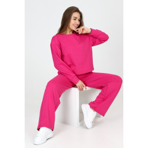 Свитшот женский С-01 футер с лайкрой 2-х нитка (р-ры: 42-62) розовый Свитшот женский С-01 футер с лайкрой 2-х нитка (р-ры: 42-62) розовый