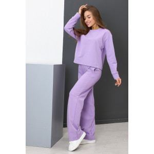 Свитшот женский С-01 футер с лайкрой 2-х нитка (р-ры: 42-62) сиреневый Свитшот женский С-01 футер с лайкрой 2-х нитка (р-ры: 42-62) сиреневый