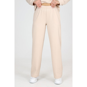 Брюки женские Б-01 футер с лайкрой 2-х нитка (р-ры: 42-62) бежевый Брюки женские Б-01 футер с лайкрой 2-х нитка (р-ры: 42-62) бежевый