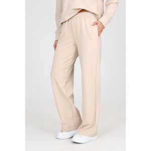 Брюки женские Б-01 футер с лайкрой 2-х нитка (р-ры: 42-62) бежевый Брюки женские Б-01 футер с лайкрой 2-х нитка (р-ры: 42-62) бежевый