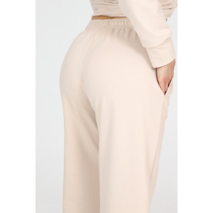 Брюки женские Б-01 футер с лайкрой 2-х нитка (р-ры: 42-62) бежевый Брюки женские Б-01 футер с лайкрой 2-х нитка (р-ры: 42-62) бежевый