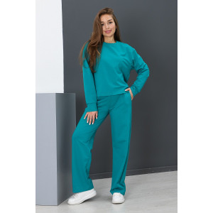 Брюки женские Б-01 футер с лайкрой 2-х нитка (р-ры: 42-62) изумрудный Брюки женские Б-01 футер с лайкрой 2-х нитка (р-ры: 42-62) изумрудный