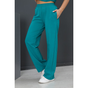 Брюки женские Б-01 футер с лайкрой 2-х нитка (р-ры: 42-62) изумрудный Брюки женские Б-01 футер с лайкрой 2-х нитка (р-ры: 42-62) изумрудный