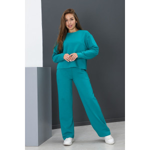 Брюки женские Б-01 футер с лайкрой 2-х нитка (р-ры: 42-62) изумрудный Брюки женские Б-01 футер с лайкрой 2-х нитка (р-ры: 42-62) изумрудный