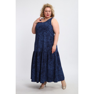 Сарафан женский №002 кулирка (р-ры: 48-68) варенка синяя Сарафан женский №002 кулирка (р-ры: 48-68) варенка синяя