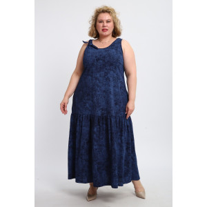 Сарафан женский №002 кулирка (р-ры: 48-68) варенка синяя Сарафан женский №002 кулирка (р-ры: 48-68) варенка синяя