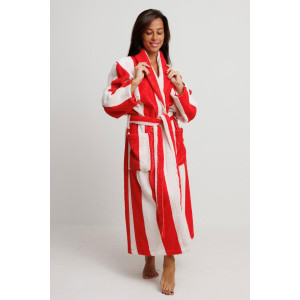 Халат женский махровый Urban Family (р-ры: 42-60) "Полоски красные" Халат женский махровый Urban Family (р-ры: 42-60) "Полоски красные"