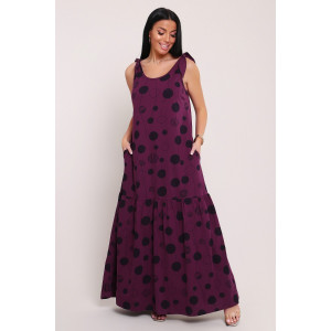 Сарафан женский №002 кулирка (р-ры: 48-68) фиолетовый Сарафан женский №002 кулирка (р-ры: 48-68) фиолетовый