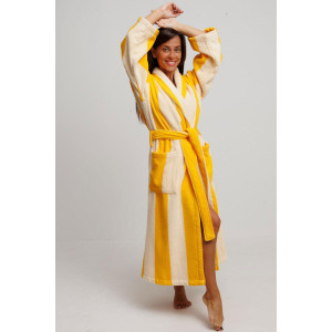 Халат женский махровый Urban Family (р-ры: 42-60) "Полоски оранжевые" Халат женский махровый Urban Family (р-ры: 42-60) "Полоски оранжевые"