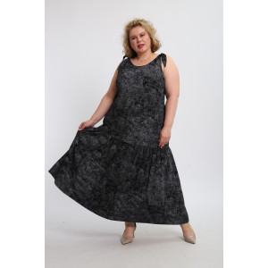 Сарафан женский №002 кулирка (р-ры: 48-68) варенка черная Сарафан женский №002 кулирка (р-ры: 48-68) варенка черная