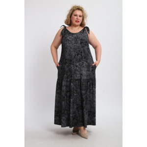 Сарафан женский №002 кулирка (р-ры: 48-68) варенка черная Сарафан женский №002 кулирка (р-ры: 48-68) варенка черная