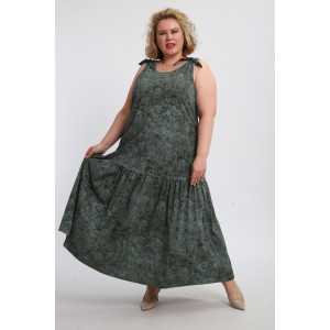 Сарафан женский №002 кулирка (р-ры: 48-68) варенка зеленая Сарафан женский №002 кулирка (р-ры: 48-68) варенка зеленая