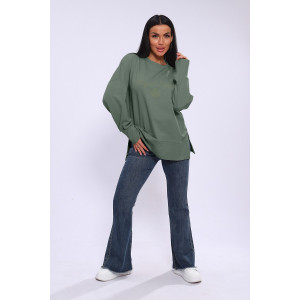 Лонгслив женский ЛЖ-013 кулирка (р-ры: 46-56) хаки Лонгслив женский ЛЖ-013 кулирка (р-ры: 46-56) хаки