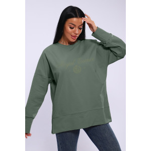 Лонгслив женский ЛЖ-013 кулирка (р-ры: 46-56) хаки Лонгслив женский ЛЖ-013 кулирка (р-ры: 46-56) хаки