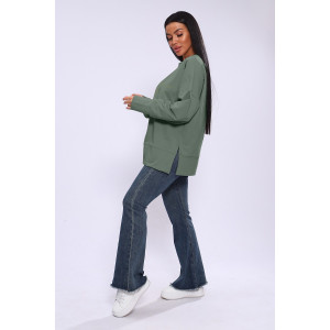 Лонгслив женский ЛЖ-013 кулирка (р-ры: 46-56) хаки Лонгслив женский ЛЖ-013 кулирка (р-ры: 46-56) хаки