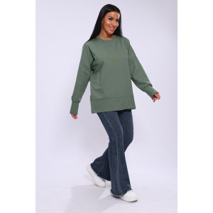 Лонгслив женский ЛЖ-013 кулирка (р-ры: 46-56) хаки Лонгслив женский ЛЖ-013 кулирка (р-ры: 46-56) хаки