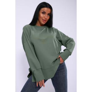 Лонгслив женский ЛЖ-013 кулирка (р-ры: 46-56) хаки Лонгслив женский ЛЖ-013 кулирка (р-ры: 46-56) хаки