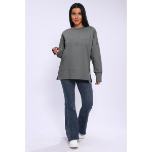 Лонгслив женский ЛЖ-013 кулирка (р-ры: 46-56) серый Лонгслив женский ЛЖ-013 кулирка (р-ры: 46-56) серый