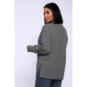 Лонгслив женский ЛЖ-013 кулирка (р-ры: 46-56) серый Лонгслив женский ЛЖ-013 кулирка (р-ры: 46-56) серый
