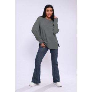 Лонгслив женский ЛЖ-013 кулирка (р-ры: 46-56) серый Лонгслив женский ЛЖ-013 кулирка (р-ры: 46-56) серый