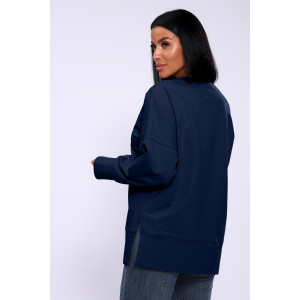 Лонгслив женский ЛЖ-013 кулирка (р-ры: 46-56) темно-синий Лонгслив женский ЛЖ-013 кулирка (р-ры: 46-56) темно-синий