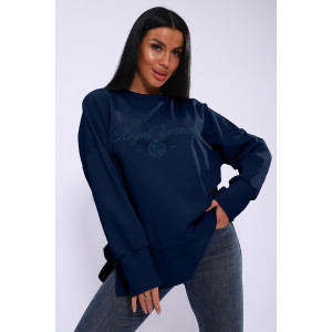 Лонгслив женский ЛЖ-013 кулирка (р-ры: 46-56) темно-синий Лонгслив женский ЛЖ-013 кулирка (р-ры: 46-56) темно-синий