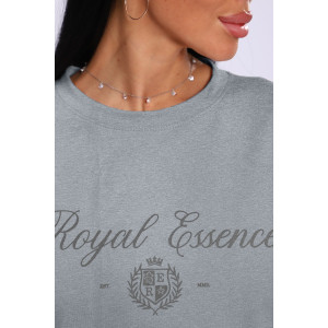 Лонгслив женский ЛЖ-013 кулирка (р-ры: 46-56) серый меланж Лонгслив женский ЛЖ-013 кулирка (р-ры: 46-56) серый меланж