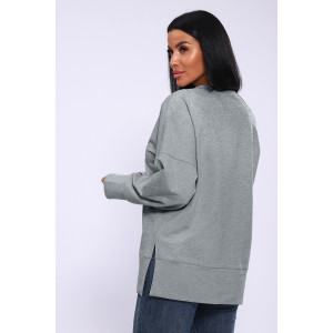 Лонгслив женский ЛЖ-013 кулирка (р-ры: 46-56) серый меланж Лонгслив женский ЛЖ-013 кулирка (р-ры: 46-56) серый меланж