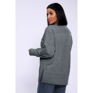 Лонгслив женский ЛЖ-013 кулирка (р-ры: 46-56) серый-графит Лонгслив женский ЛЖ-013 кулирка (р-ры: 46-56) серый-графит