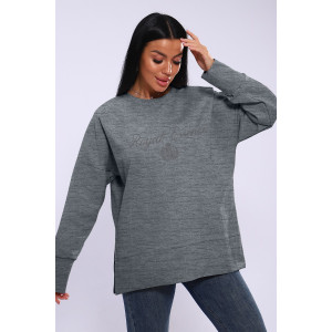 Лонгслив женский ЛЖ-013 кулирка (р-ры: 46-56) серый-графит Лонгслив женский ЛЖ-013 кулирка (р-ры: 46-56) серый-графит