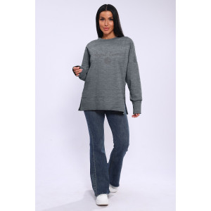 Лонгслив женский ЛЖ-013 кулирка (р-ры: 46-56) серый-графит Лонгслив женский ЛЖ-013 кулирка (р-ры: 46-56) серый-графит