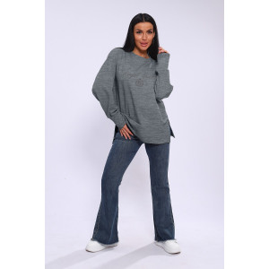 Лонгслив женский ЛЖ-013 кулирка (р-ры: 46-56) серый-графит Лонгслив женский ЛЖ-013 кулирка (р-ры: 46-56) серый-графит