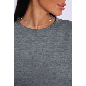 Лонгслив женский ЛЖ-013 кулирка (р-ры: 46-56) серый-графит Лонгслив женский ЛЖ-013 кулирка (р-ры: 46-56) серый-графит