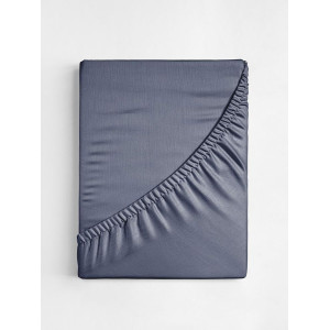 Простыня на резинке перкаль "Голубой гранит" Простыня на резинке перкаль "Голубой гранит"