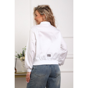 Рубашка женская №1114 кашкорсе-сатин (р-ры: 44-52) белый Рубашка женская №1114 кашкорсе-сатин (р-ры: 44-52) белый