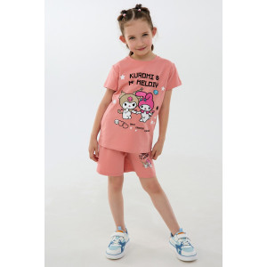 Костюм двойка детский №46687 "Kuromi2" кулирка с лайкрой (р-ры: 98-140) розовый Костюм двойка детский №46687 "Kuromi2" кулирка с лайкрой (р-ры: 98-140) розовый